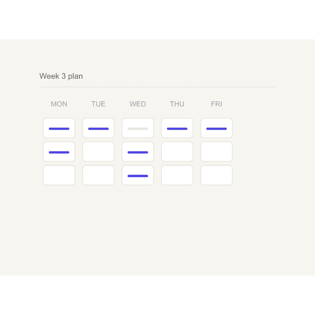 Weekly Execution Plan Diagram